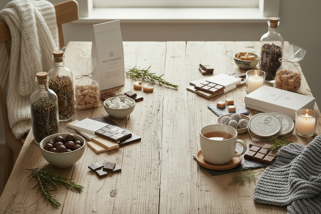 Modern Nordic Banner with Liquorice Balls
