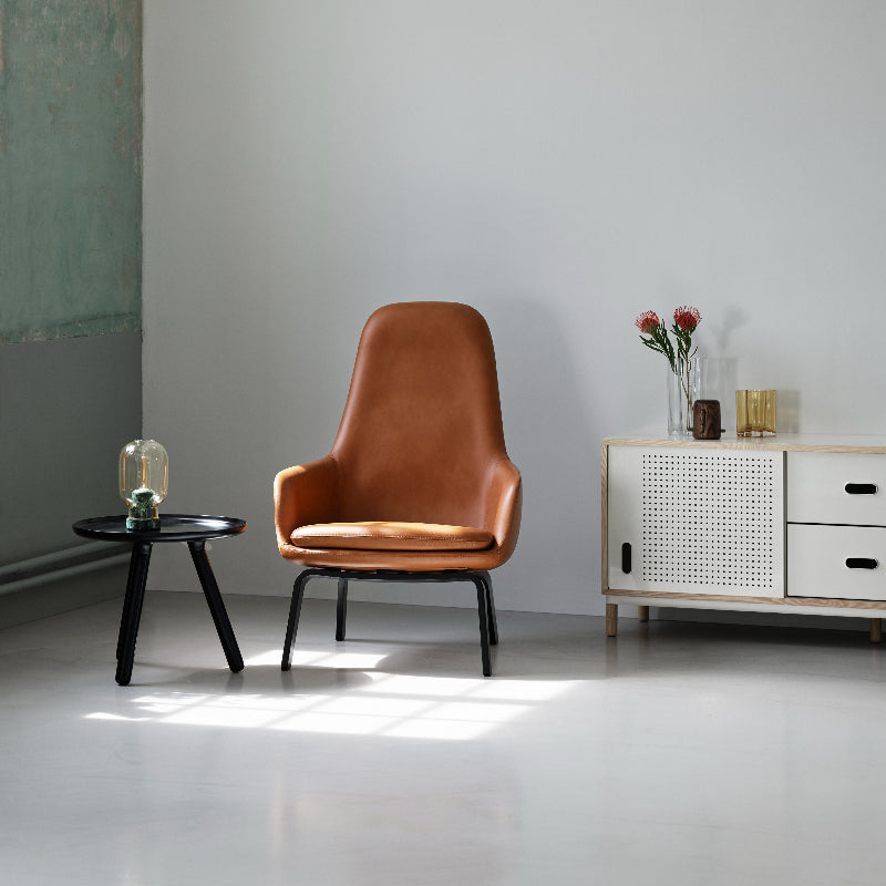 Normann Copenhagen Era Lounge Chair High Back - Steel & Chrome