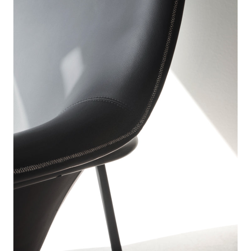 Normann Copenhagen Drape Lounge Chair High with Headrest - Steel