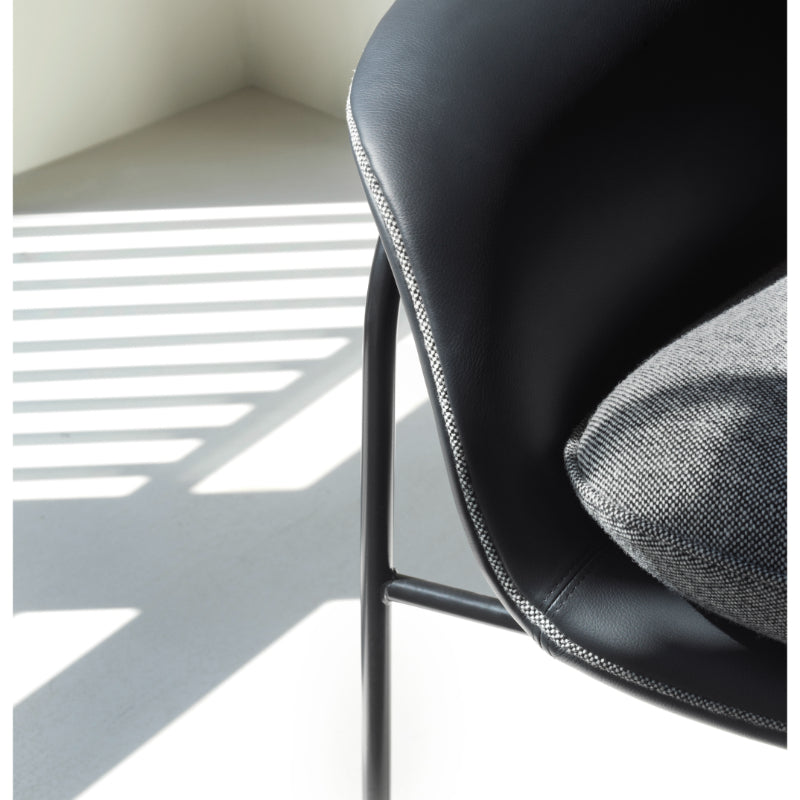Normann Copenhagen Drape Lounge Chair High with Headrest - Steel