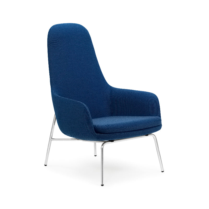 Normann Copenhagen Era Lounge Chair High Back - Steel & Chrome