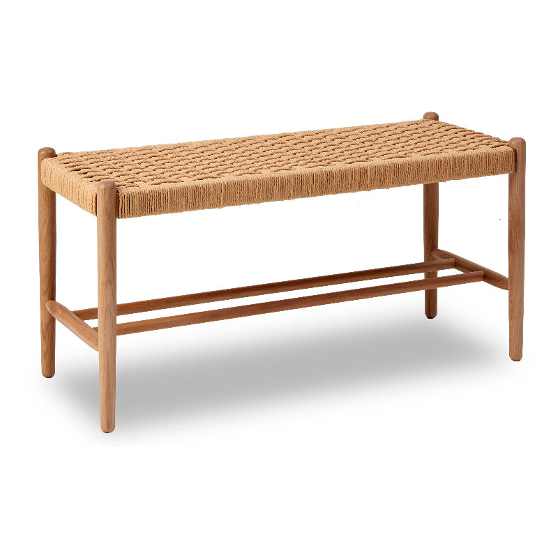 By Durr Bench in Solid Oak with woven seat - CLEARANCE