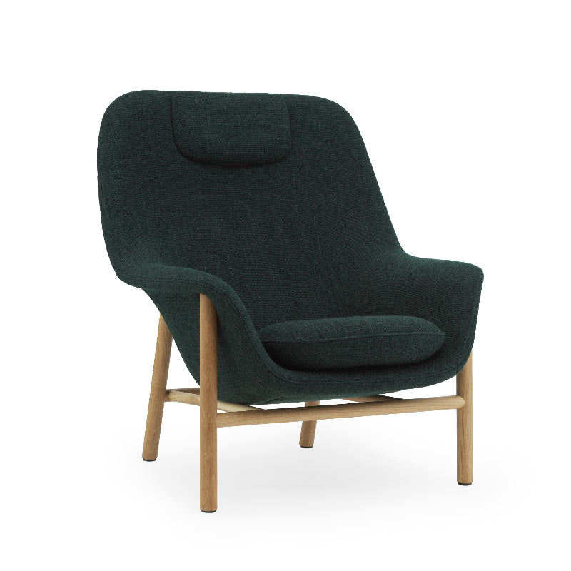 Normann Copenhagen Drape Lounge Chair High with Headrest - Oak