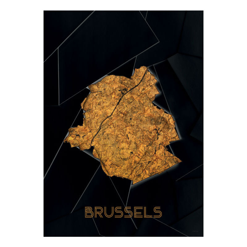 Chicura Map poster - Brussels (70x100 cm) - CPHAGEN